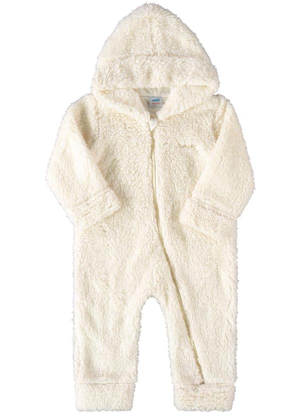 Macacão Bebê Menina Pelo Sherpa Baby Bege