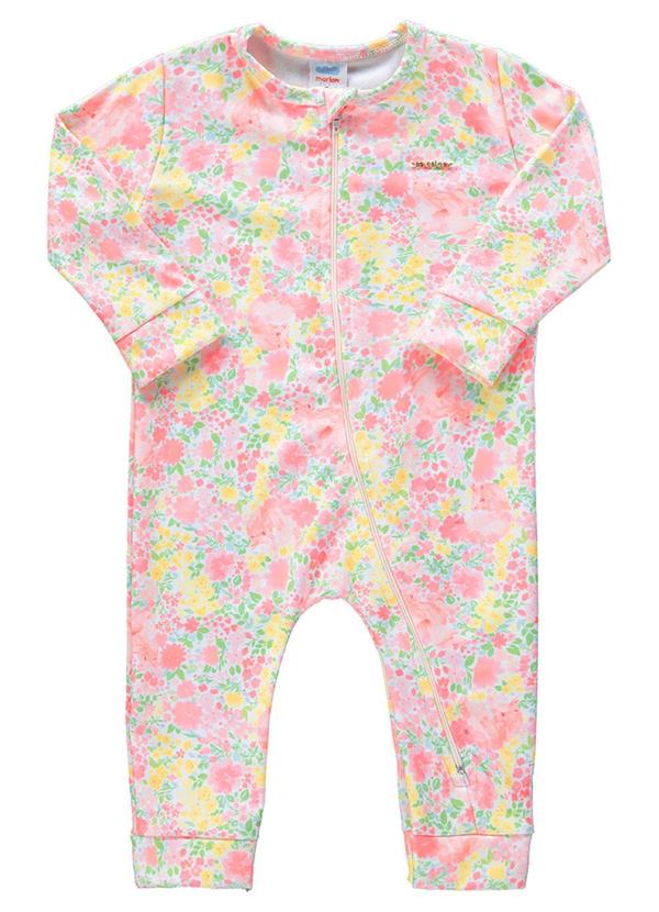 Macacão Bebê Molecotton Mini Floral Baby Amarelo