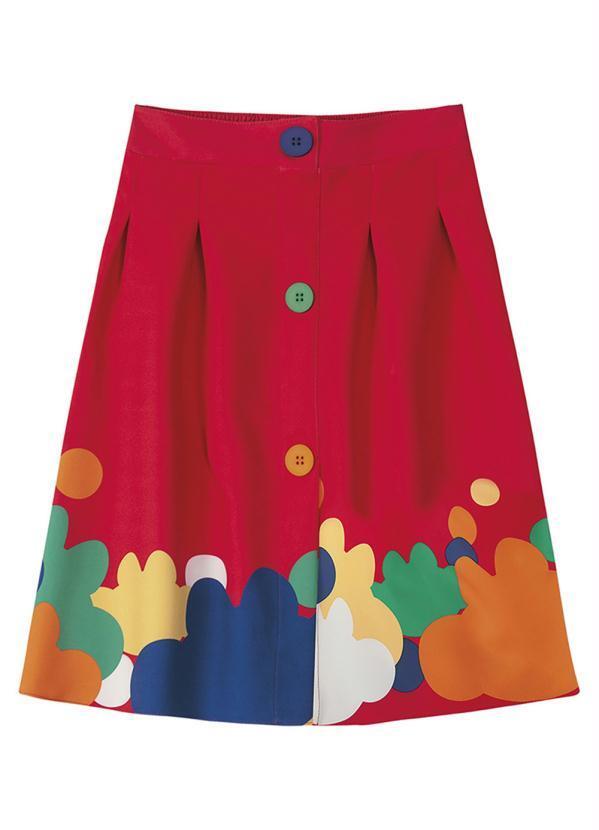 Saia Midi Infantil MeninaVermelho