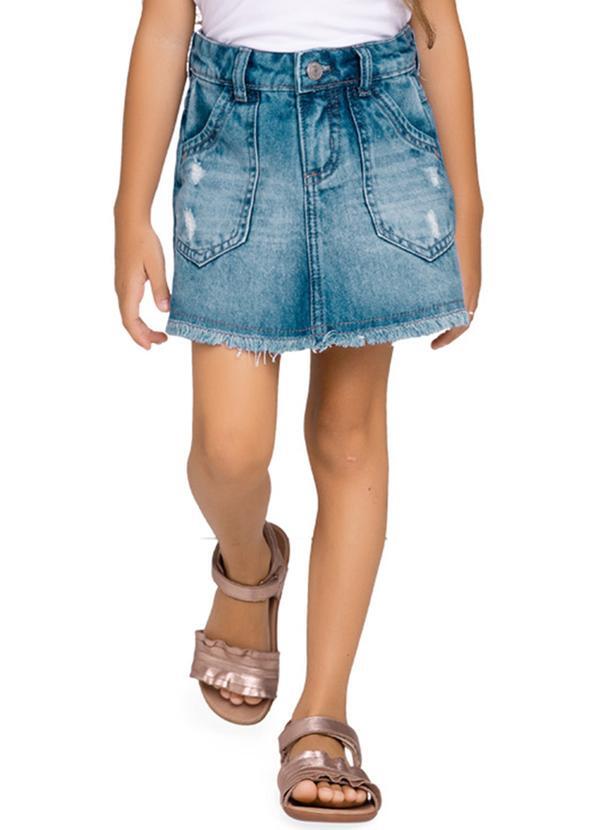 Short-Saia Infantil Menina Jeans