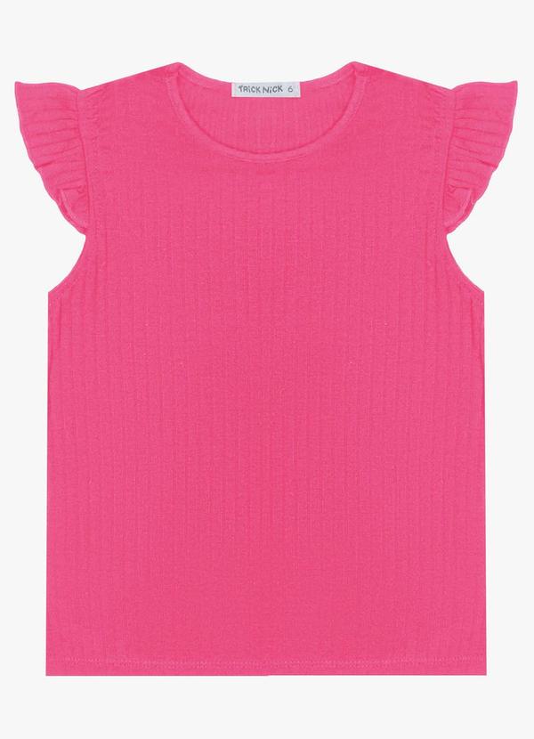 Vista 2 Blusa Juvenil Feminina Ribana Rosa Trick Nick Trick Nick
