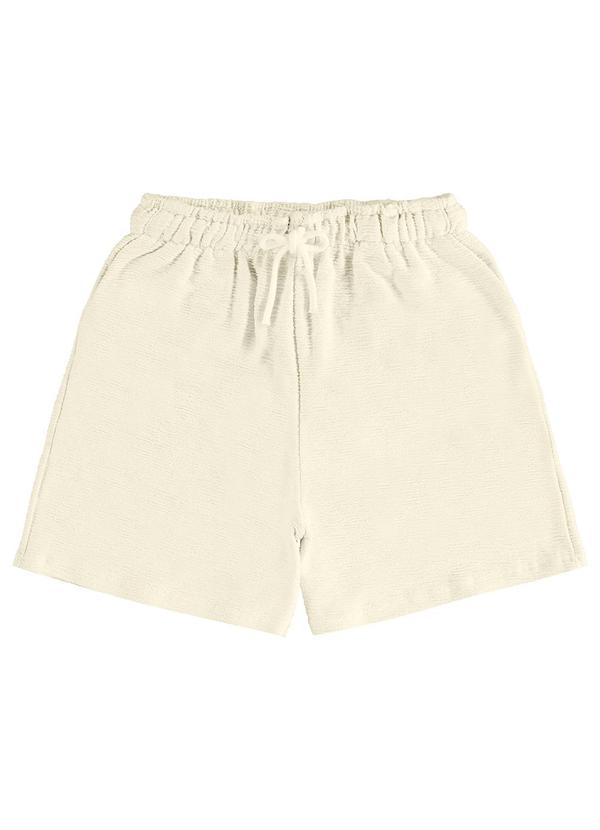 Vista 2 Short Amplo Texturizado Teen Off White Malwee Kids Malwee Kids