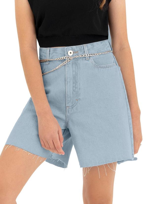 Vista 2 Shorts Boyfriend Jeans Teen Azul Claro Malwee Kids Malwee Kids