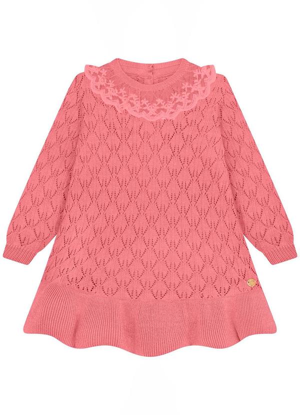 Vista 2 Vestido com Calcinha Bebê Menina Rosa Milon Milon