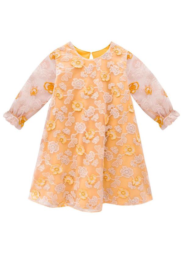 Vestido Infantil Menina Amarelo
