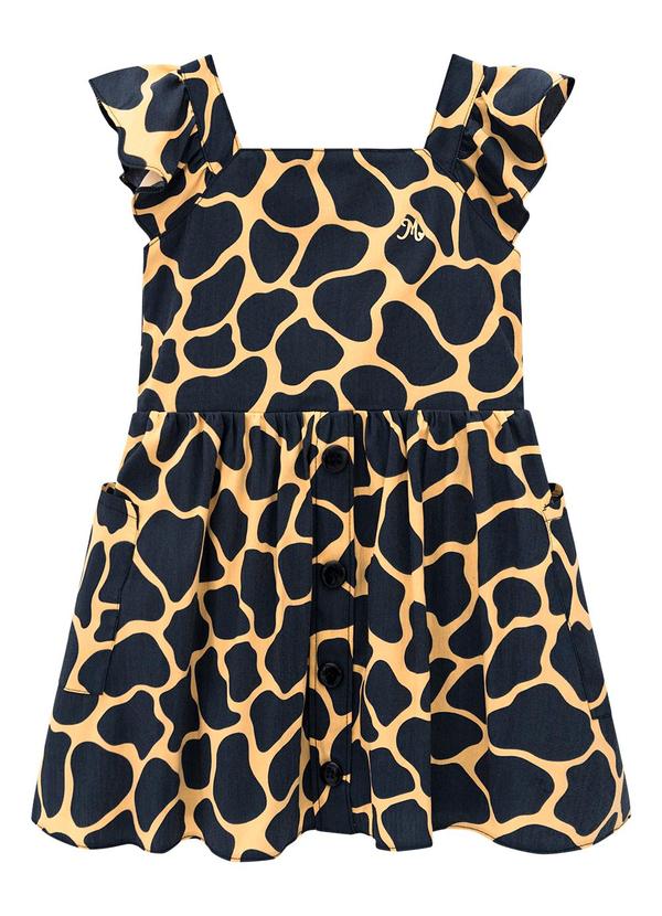 Vestido Infantil Menina Estampa Amarelo