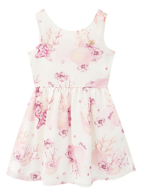 Vestido Infantil Menina Estampa Rosa