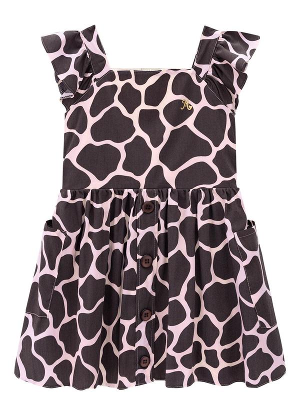 Vestido Infantil Menina Estampa Rosa