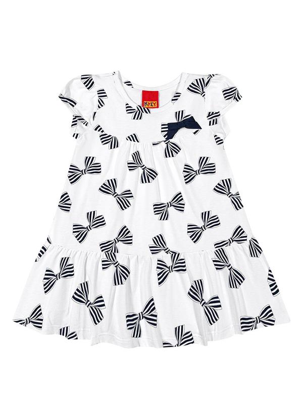 Vestido Infantil Menina Laço Branco