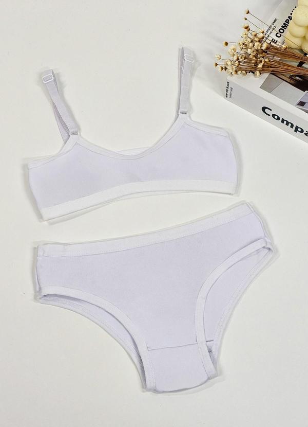 Conjunto Infantil sem Bojo Branco