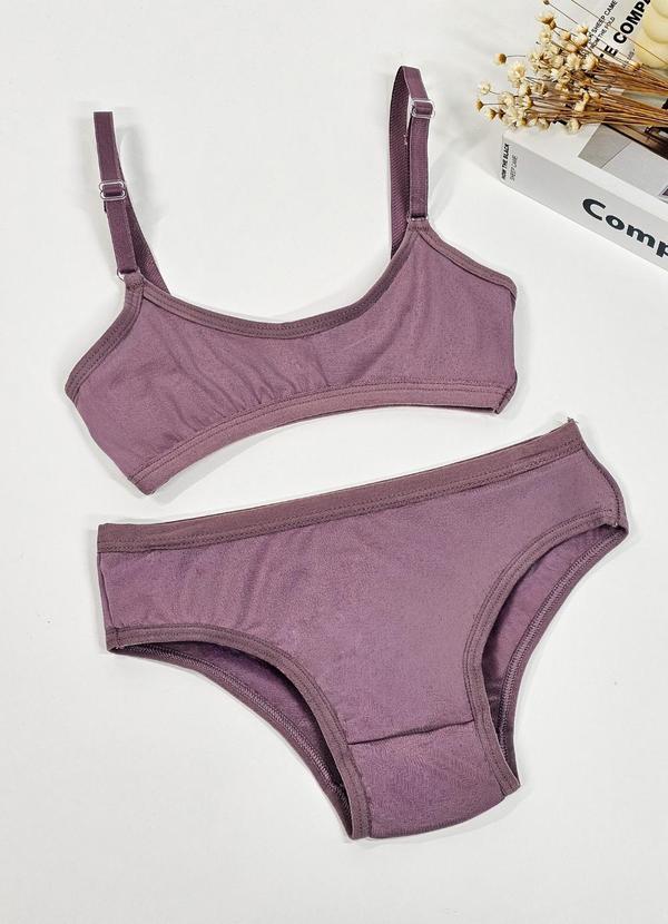 Conjunto Infantil sem Bojo Roxo