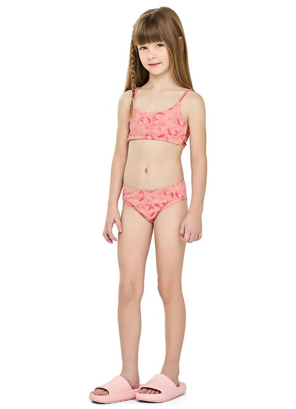 Biquíni Infantil Menina Fruit Proteção Uv Rosa