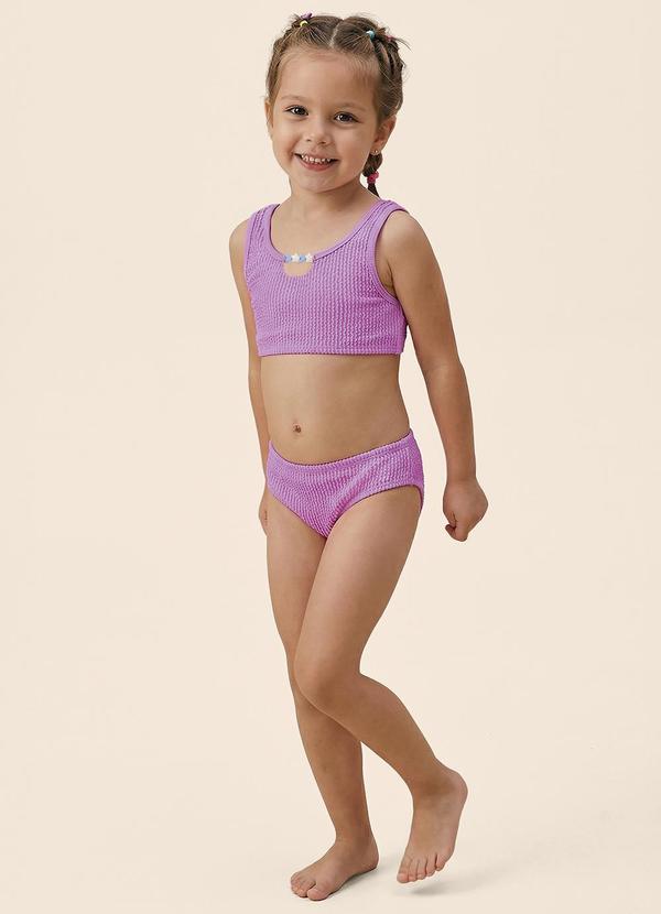 Biquíni Infantil Neon Uv50+ Rosa Malva