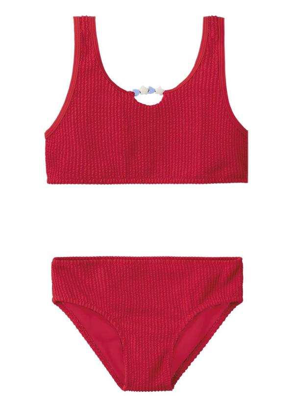 Biquíni Infantil Uv50+ Vermelho