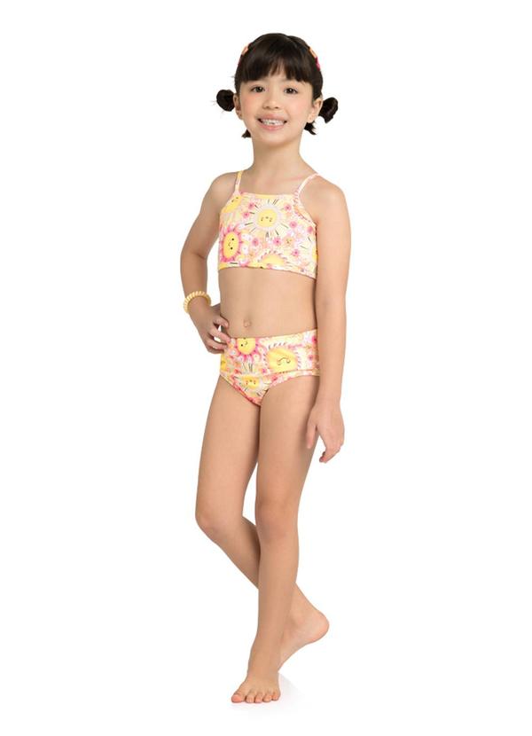 Biquíni Menina em Malha Beachwear Amarelo