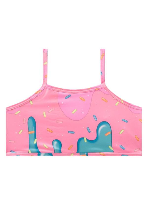 Biquíni Menina em Malha Beachwear Rosa