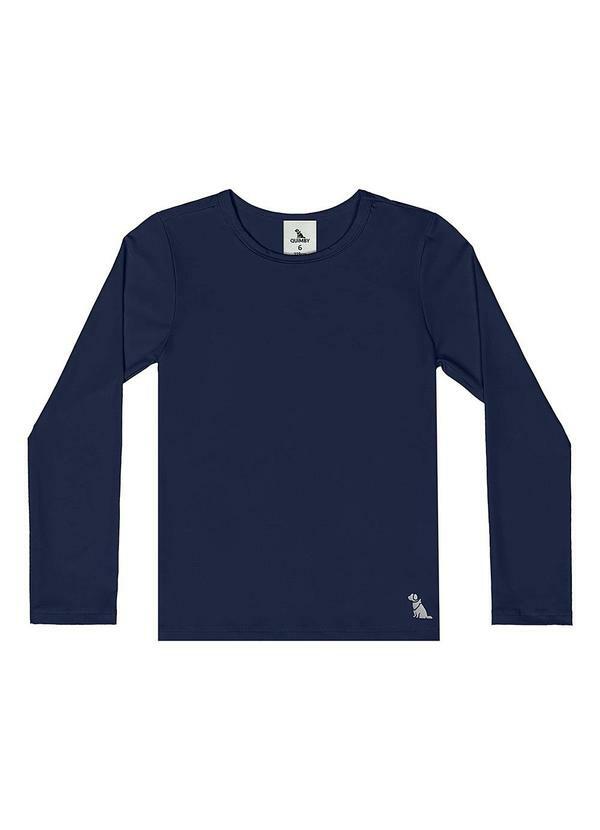 Blusa Unissex Proteção Uv Azul