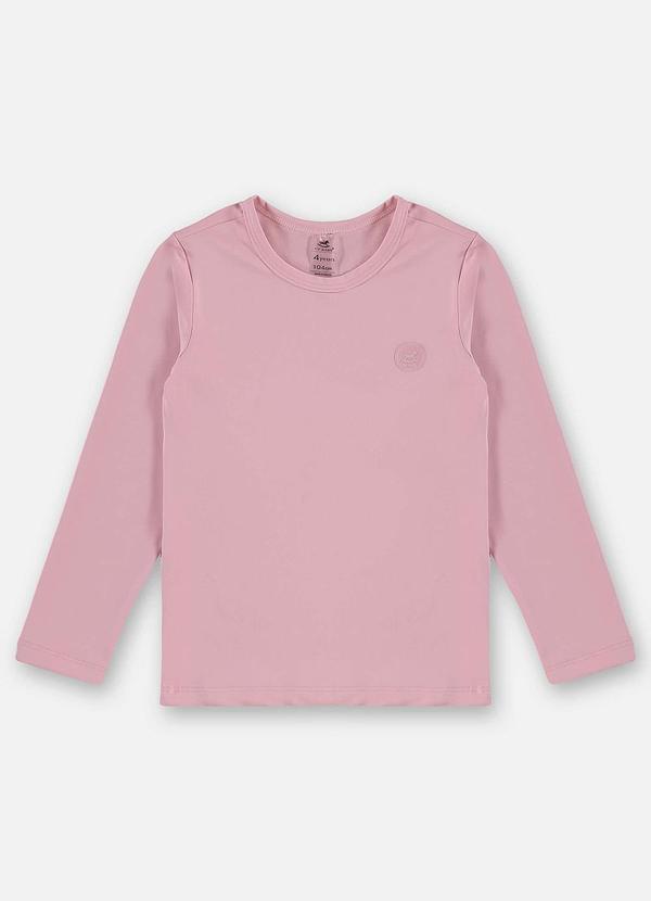Camiseta Infantil Unissex com Fps +50 Rosa