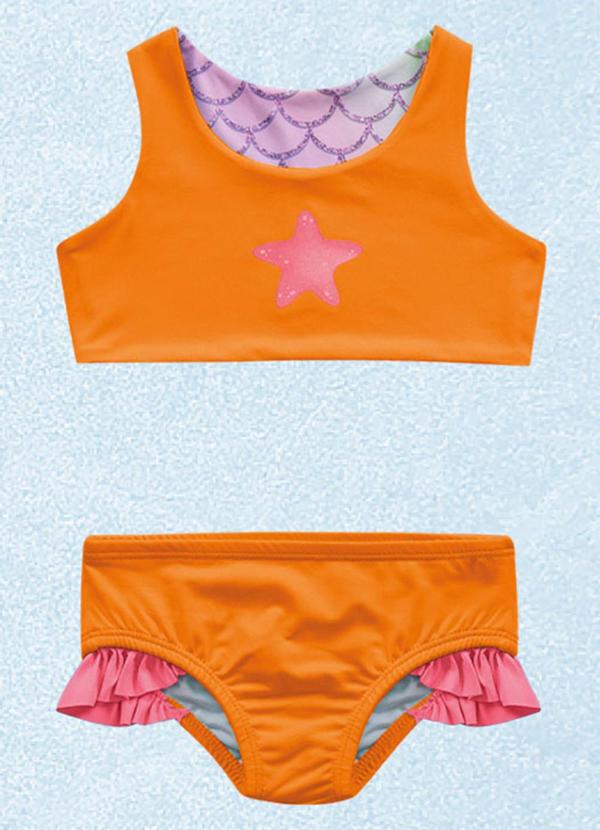 Vista 2 Cj.Biquini Laranja Fakini Kids Fakini Kids