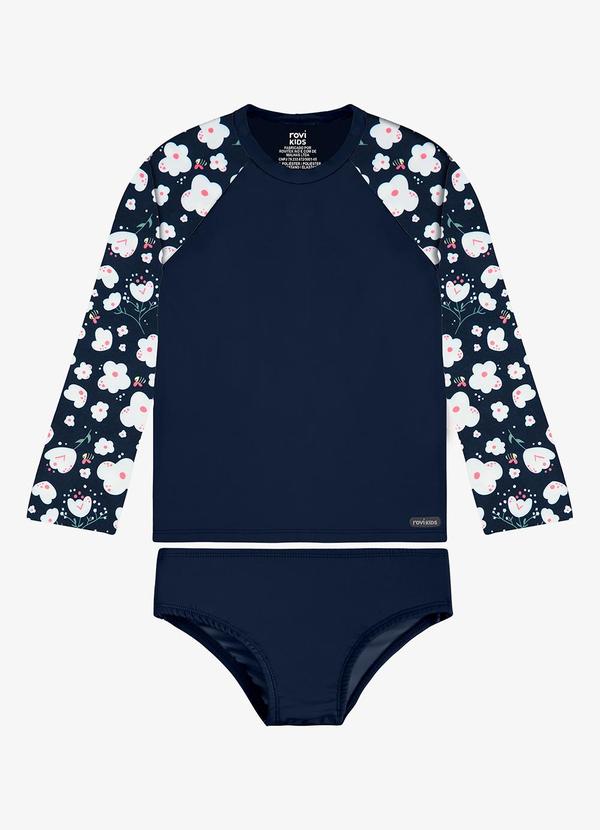 Conjunto Bíquini Infantil Proteção Uv Azul