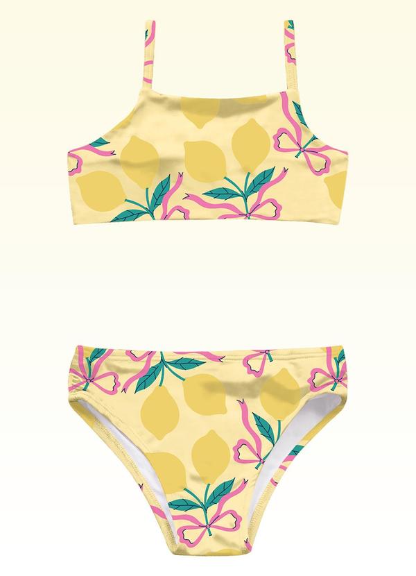 Conjunto Biquíni Moda Praia Amarelo
