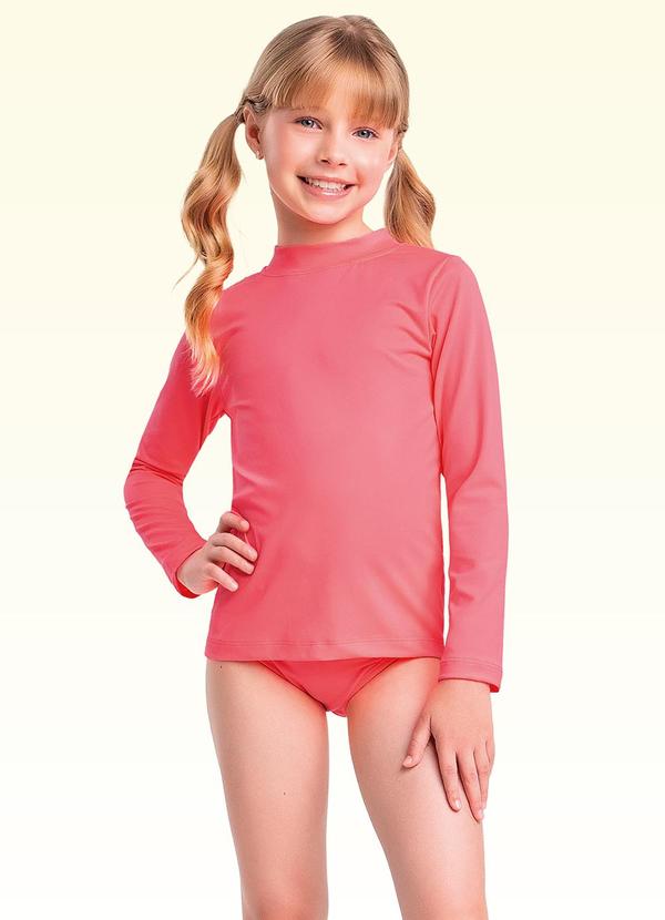 Conjunto Blusa e Calcinha Moda Praia Rosa