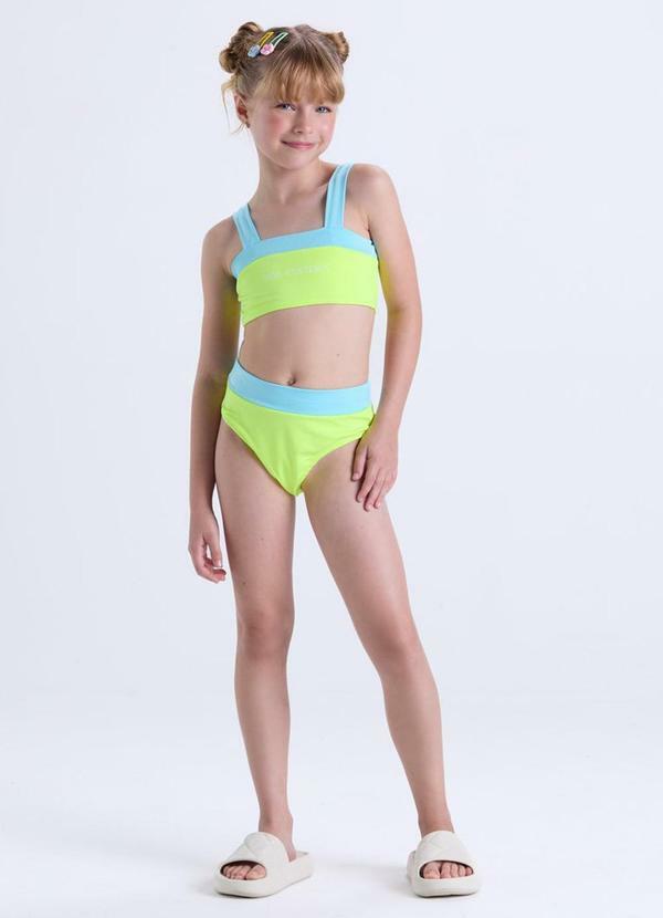 Vista 2 Conjunto Praia Infantil Uv50+ Amarelo VIDA COSTEIRA VIDA COSTEIRA
