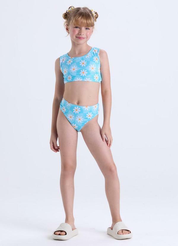 Vista 2 Conjunto Praia Infantil Uv50+ Azul Claro VIDA COSTEIRA VIDA COSTEIRA