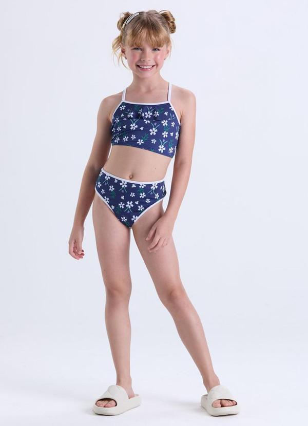 Vista 2 Conjunto Praia Infantil Uv50+ Azul Escuro VIDA COSTEIRA VIDA COSTEIRA