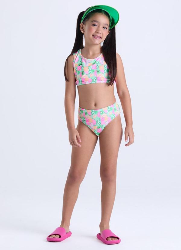 Vista 2 Conjunto Praia Infantil Uv50+ Laranja VIDA COSTEIRA VIDA COSTEIRA