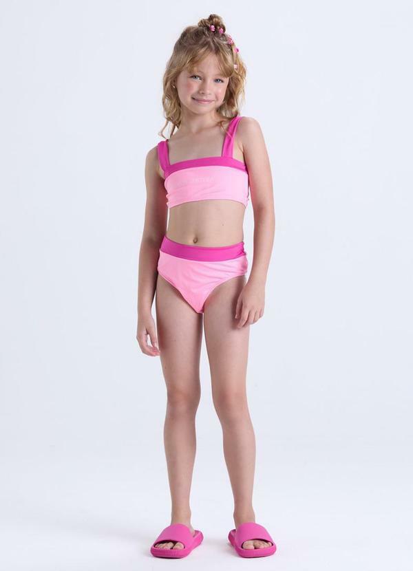 Conjunto Praia Infantil Uv50+ Rosa