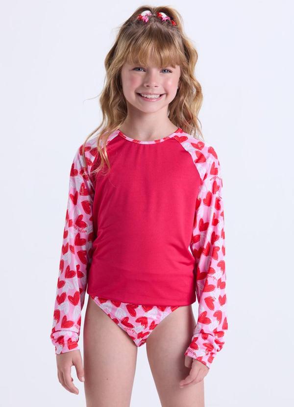 Vista 2 Conjunto Praia Infantil Uv50+ Vermelho VIDA COSTEIRA VIDA COSTEIRA