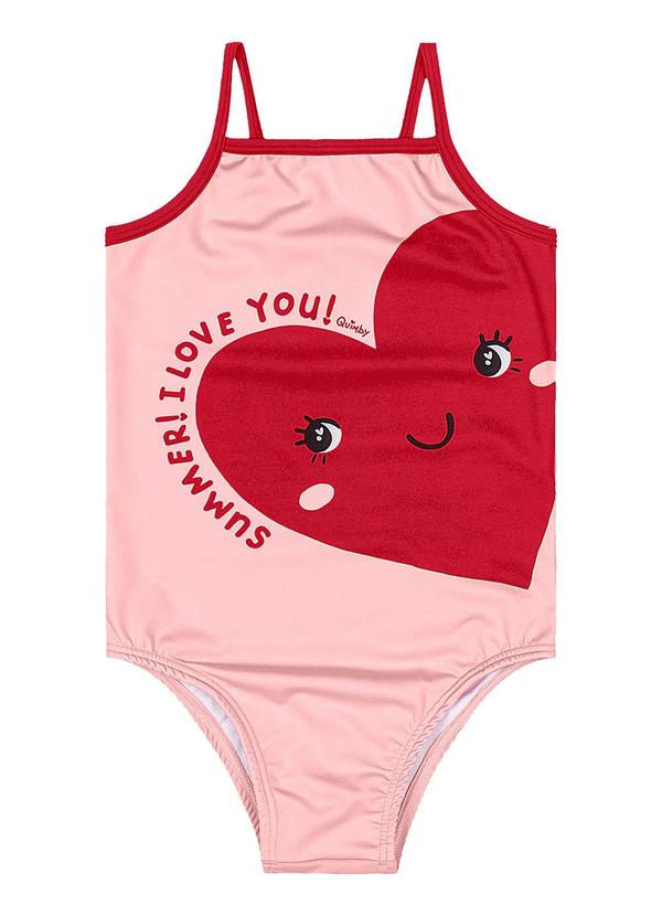 Maiô Infantil em Malha Uv Dry Vermelho