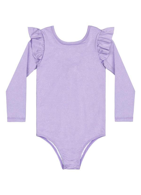 Maiô Infantil Manga Longa Fps +50 Roxo