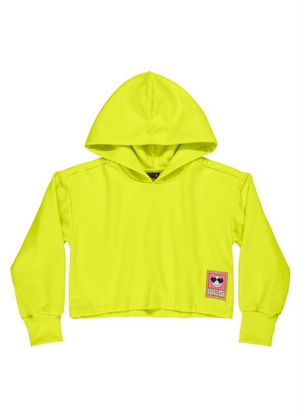 Blusão Cropped Juvenil Menina Verde