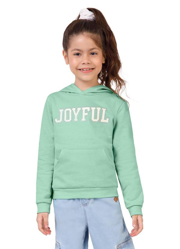 Vista 2 Blusão Joyful em Moletom Verde Malwee Kids Malwee Kids