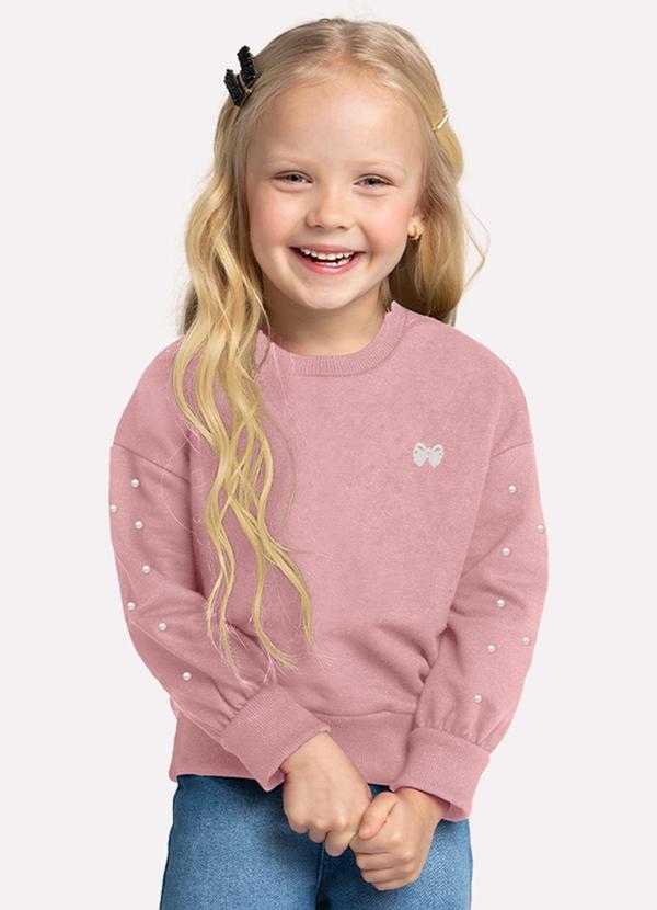 Vista 2 Casaco Infantil com Pérolas Milon Rosa Milon