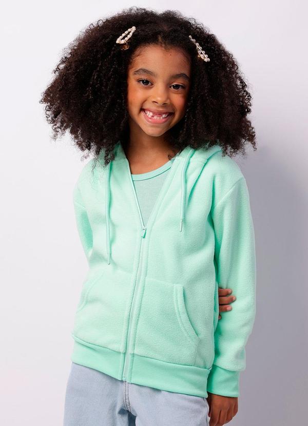 Jaqueta Moletom Infantil Fleece Verde