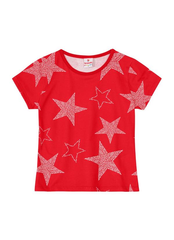 Vista 2 Blusa Estampada Infantil Menina Vermelho