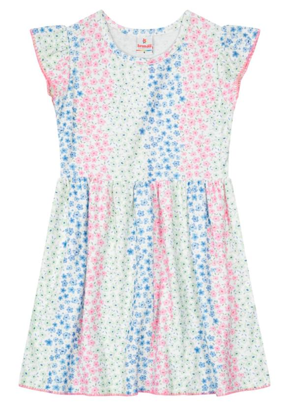 Vista 2 Vestido Infantil Menina Estampado Natural Brandili Brandili