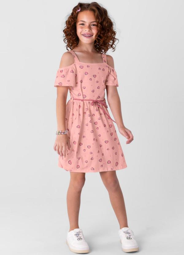 Vestido Infantil Menina Rosa