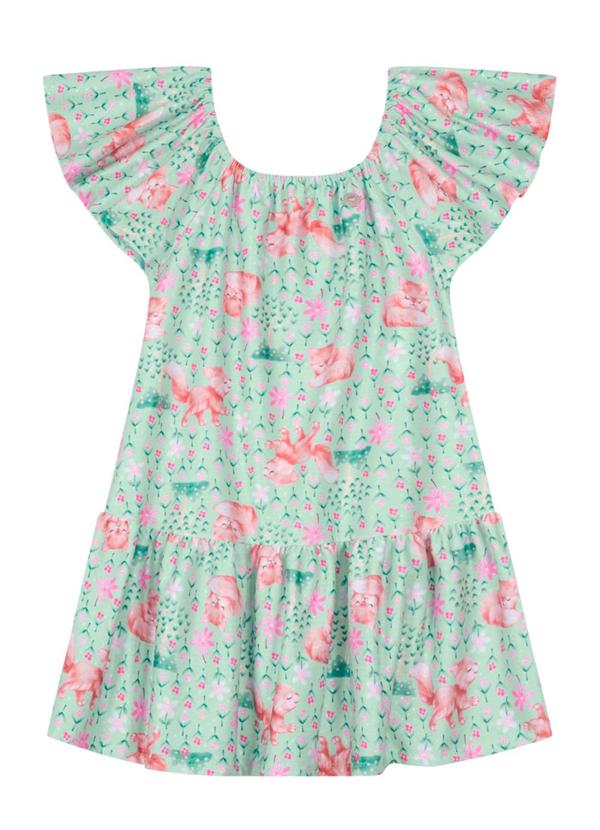 Vestido Infantil Menina Verde