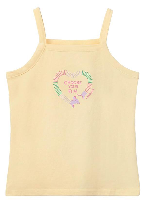 Blusa Básica Choose Your Fun Amarelo Claro