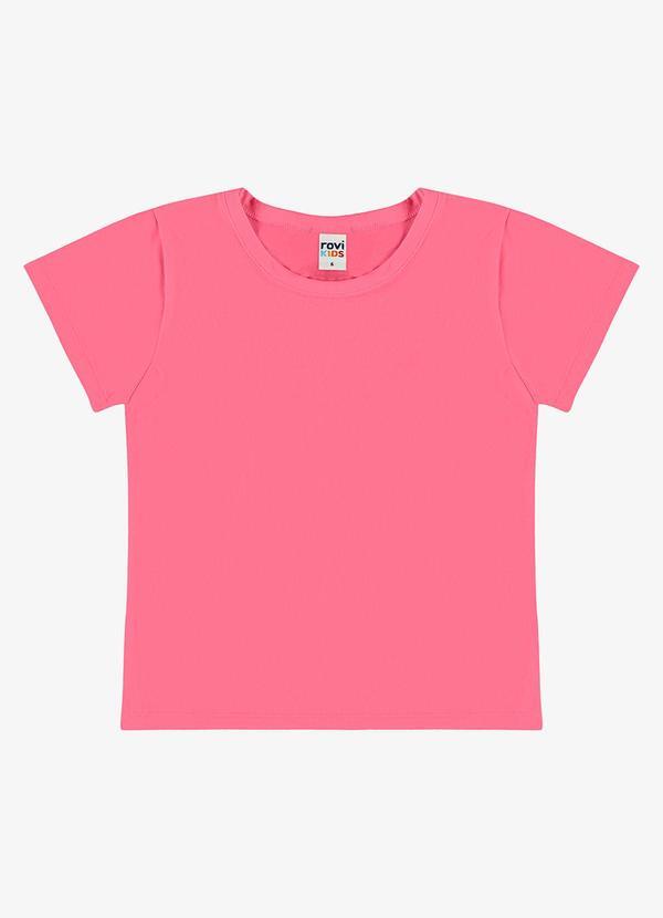 Blusa Básica Infantil Cotton Leve Rosa