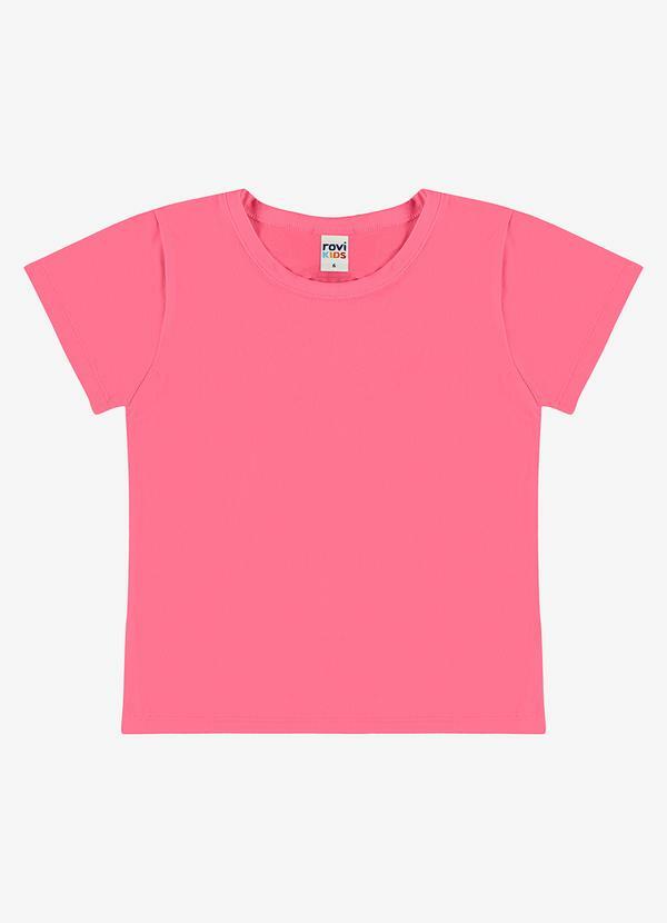 Blusa Básica Infantil Cotton Leve Rosa