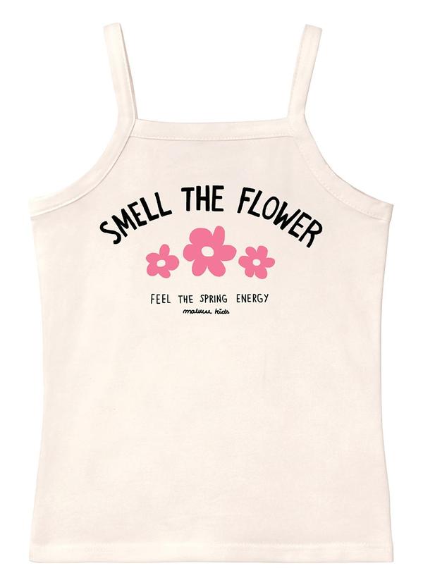 Blusa Básica Smell The Flower Off White