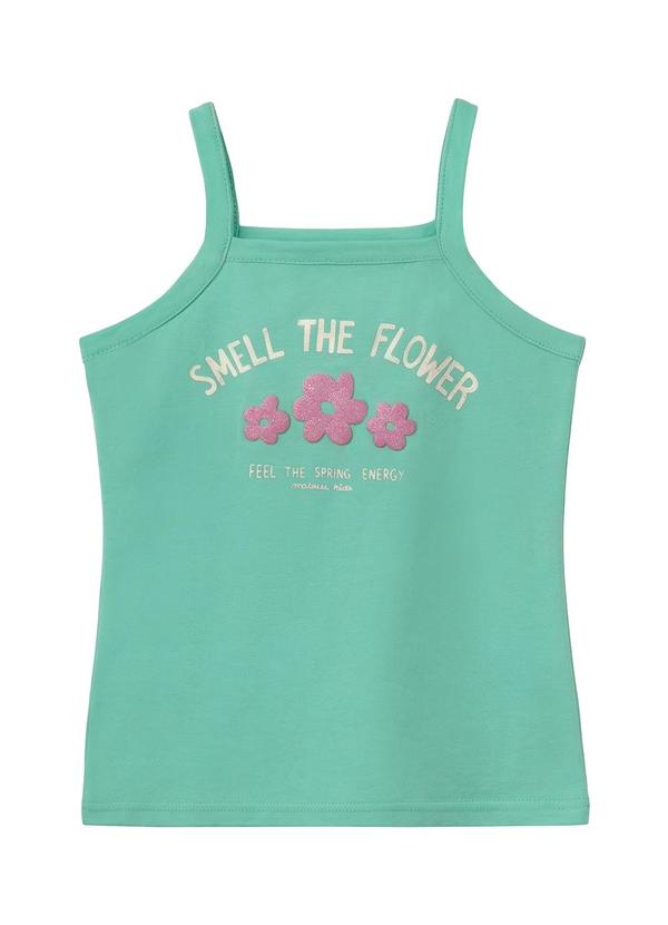 Blusa Básica Smell The Flower Verde Água