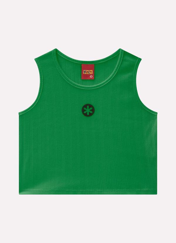 Blusa Boxy Infantil Menina em Ribana Verde