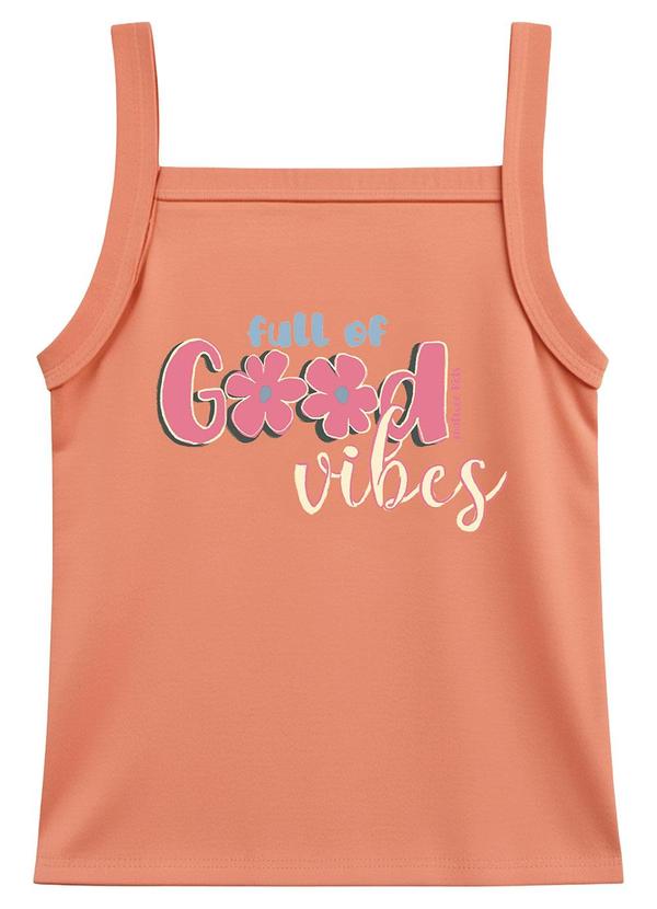 Blusa Full Of Good Vibe Laranja Pastel
