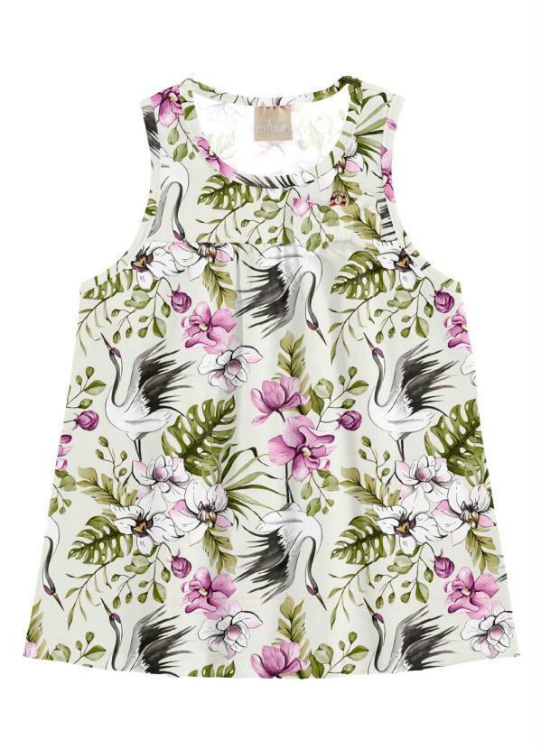 Vista 2 Blusa Infantil MeninaVerde Milon Milon